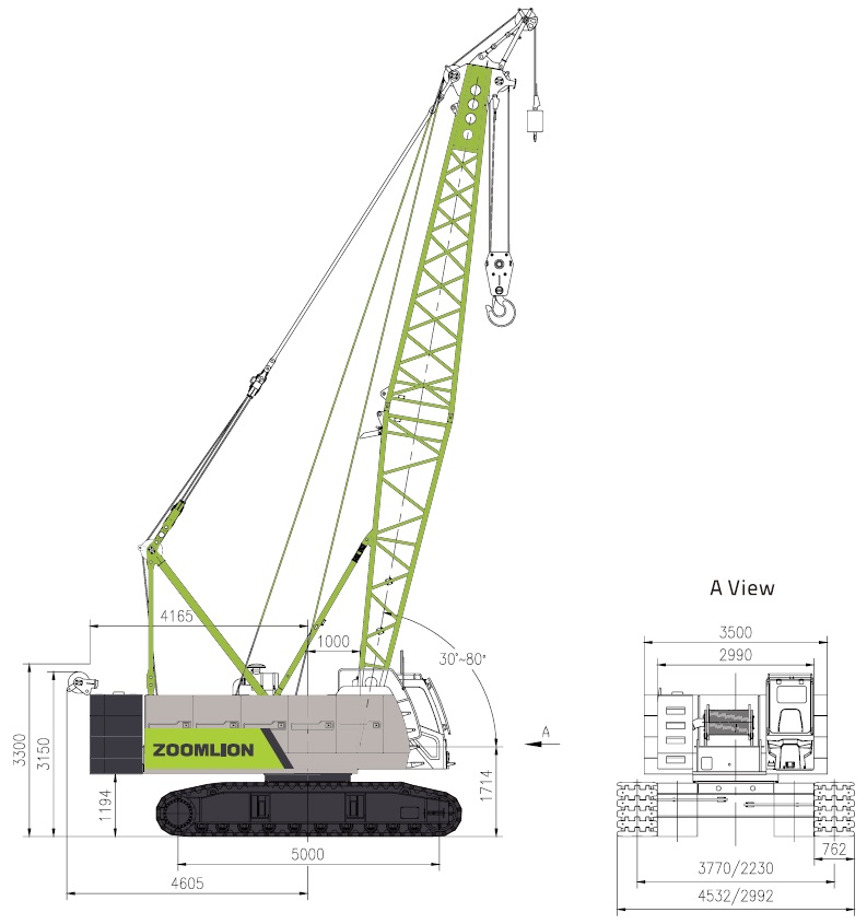 Teleskopik tirtilli kran ZCT600V552